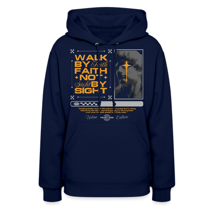 Walk By Faith - Women's Hoodie - navy