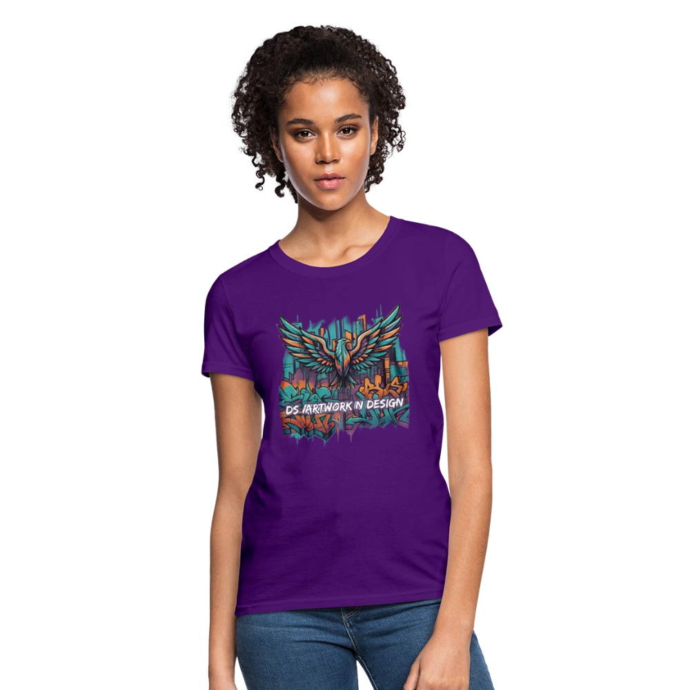 Graffiti Eagle - Women's T-Shirt - purple