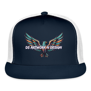 Graffiti Eagle - Trucker Hat - navy/white