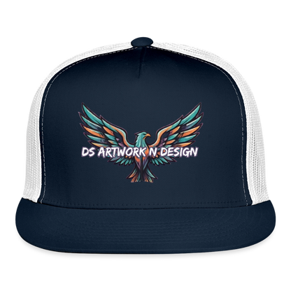 Graffiti Eagle - Trucker Hat - navy/white