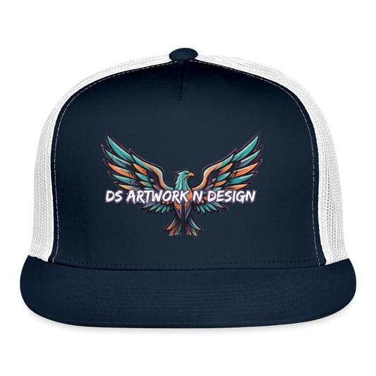 Graffiti Eagle - Trucker Hat - navy/white