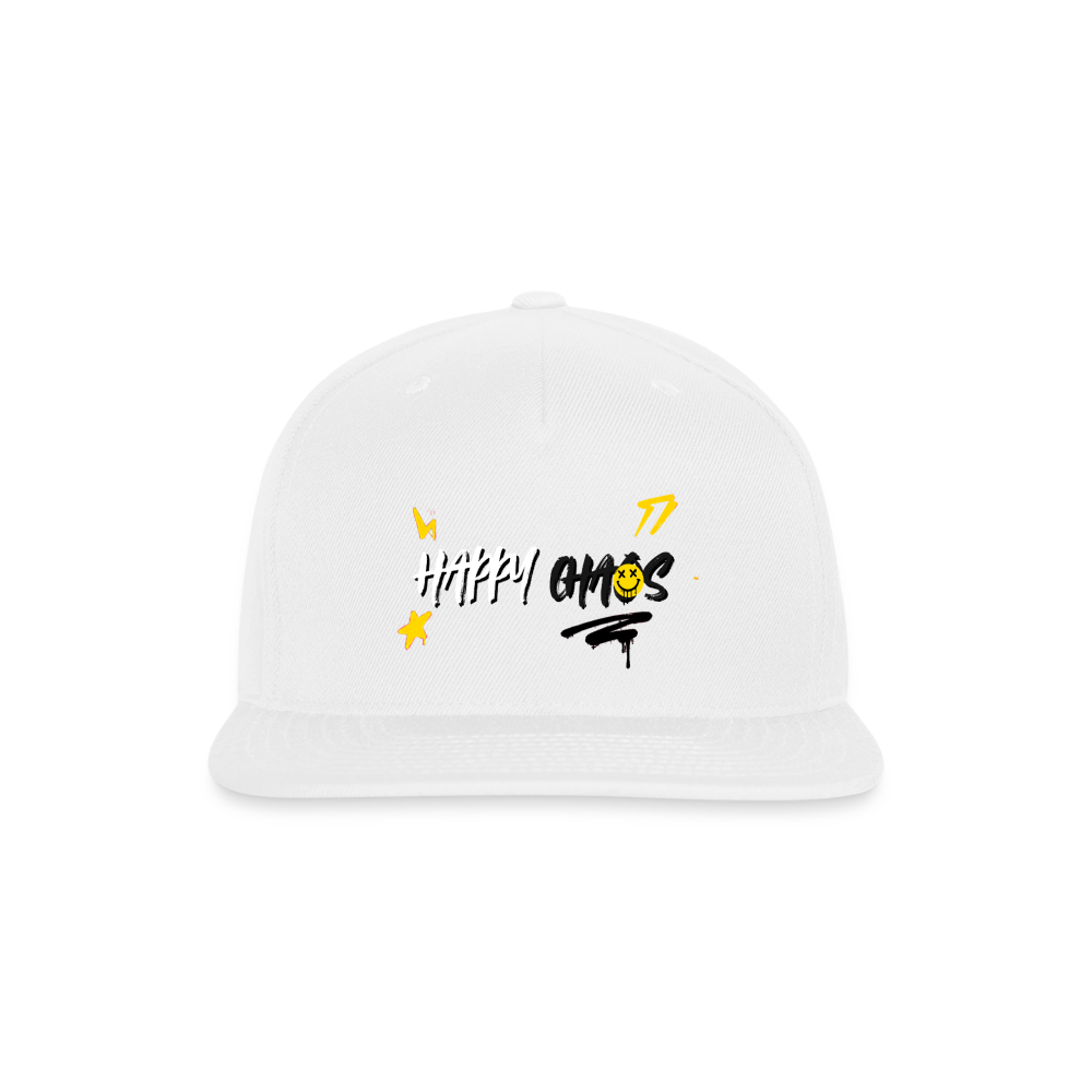 Happy Chaos - Graffiti Snapback Baseball Cap - white