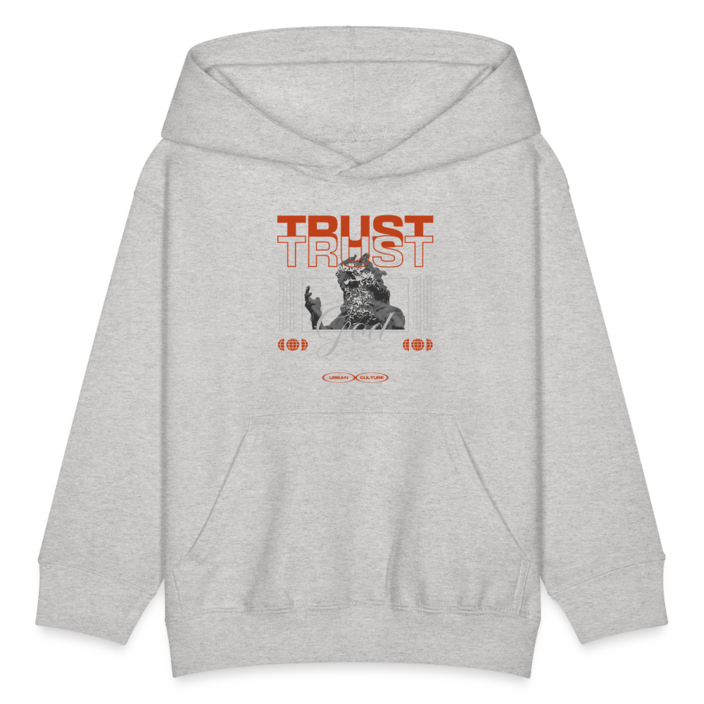 Trust God - Kids' Hoodie - heather gray
