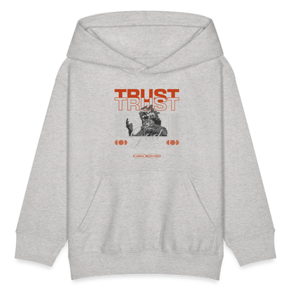Trust God - Kids' Hoodie - heather gray