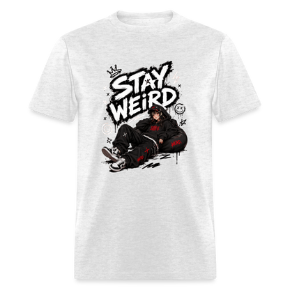 Stay Weird - Graffiti Men's T-Shirt - light heather gray