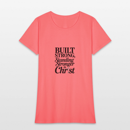 Strong in Christ  - Women's T-Shirt - coral