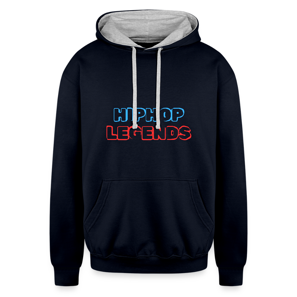Contrast Hoodie -  HIPHOP LEGENDS - navy/heather gray