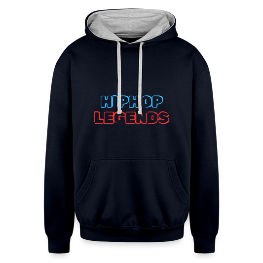 Contrast Hoodie -  HIPHOP LEGENDS - navy/heather gray