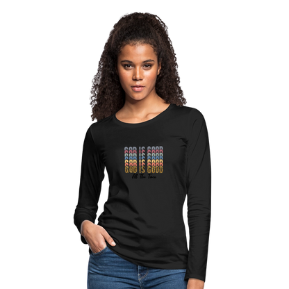 God is Good - Colorful Women's Long Sleeve T-Shirt - black