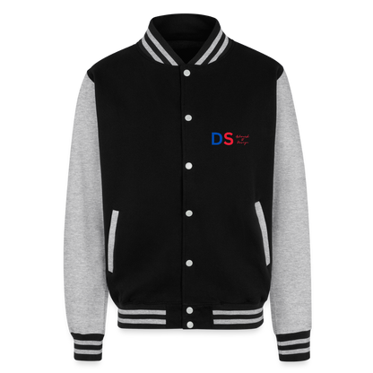 Brick Wall Art -  Letterman Jacket - black/heather grey