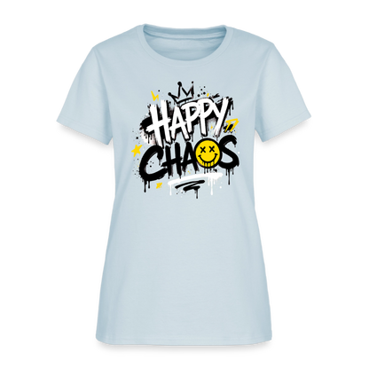 Happy Chaos - Graffiti Women's T-Shirt - light blue
