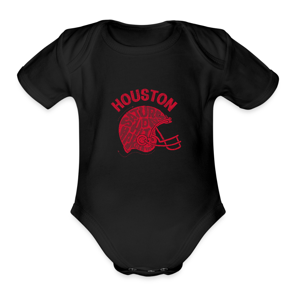 Houston Football -  Short Sleeve Baby Bodysuit - black