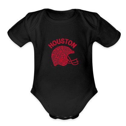 Houston Football -  Short Sleeve Baby Bodysuit - black