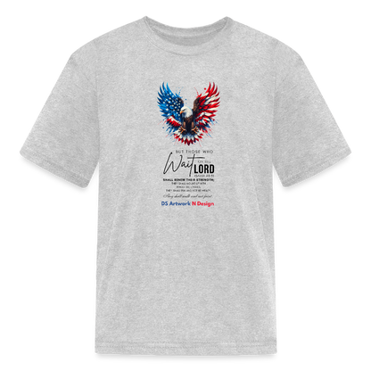 Mount on Eagles Wings - Kids' T-Shirt - heather gray