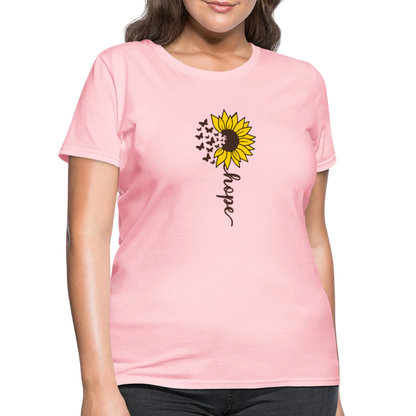 Sunflower of Hope - floral Women's T-Shirt - pink