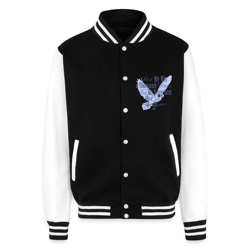 God is with Us - Letterman Jacket - black/white