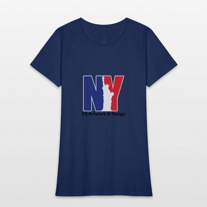 NY - Women's T-Shirt -  blue dusk