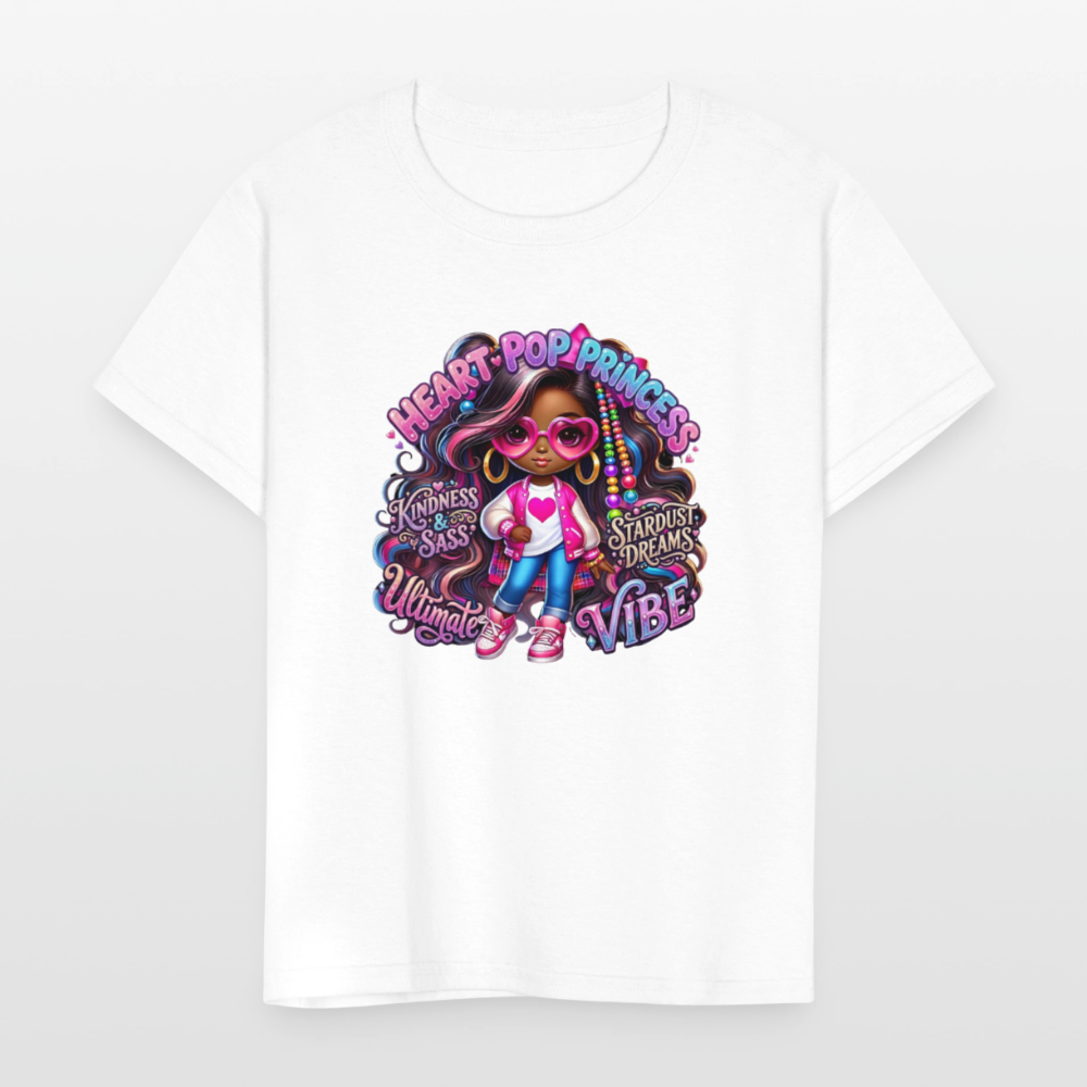 Black Girl Power - Princess Kids' T-Shirt - white