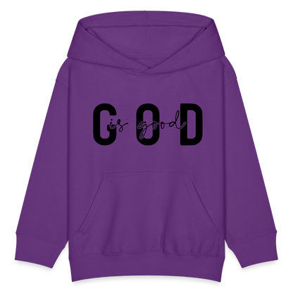 God is Good - kids hoodie - purple