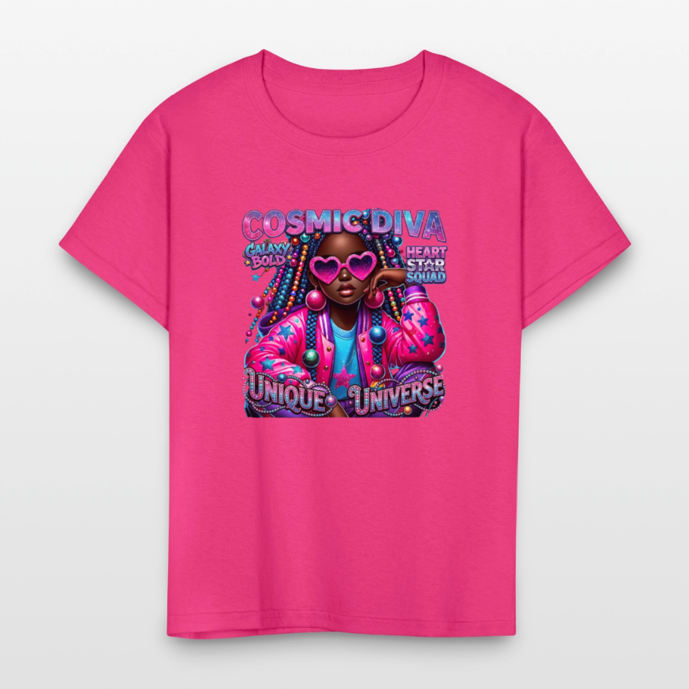 Black Girl Power - Galaxy Bold Kids' T-Shirt - fuchsia