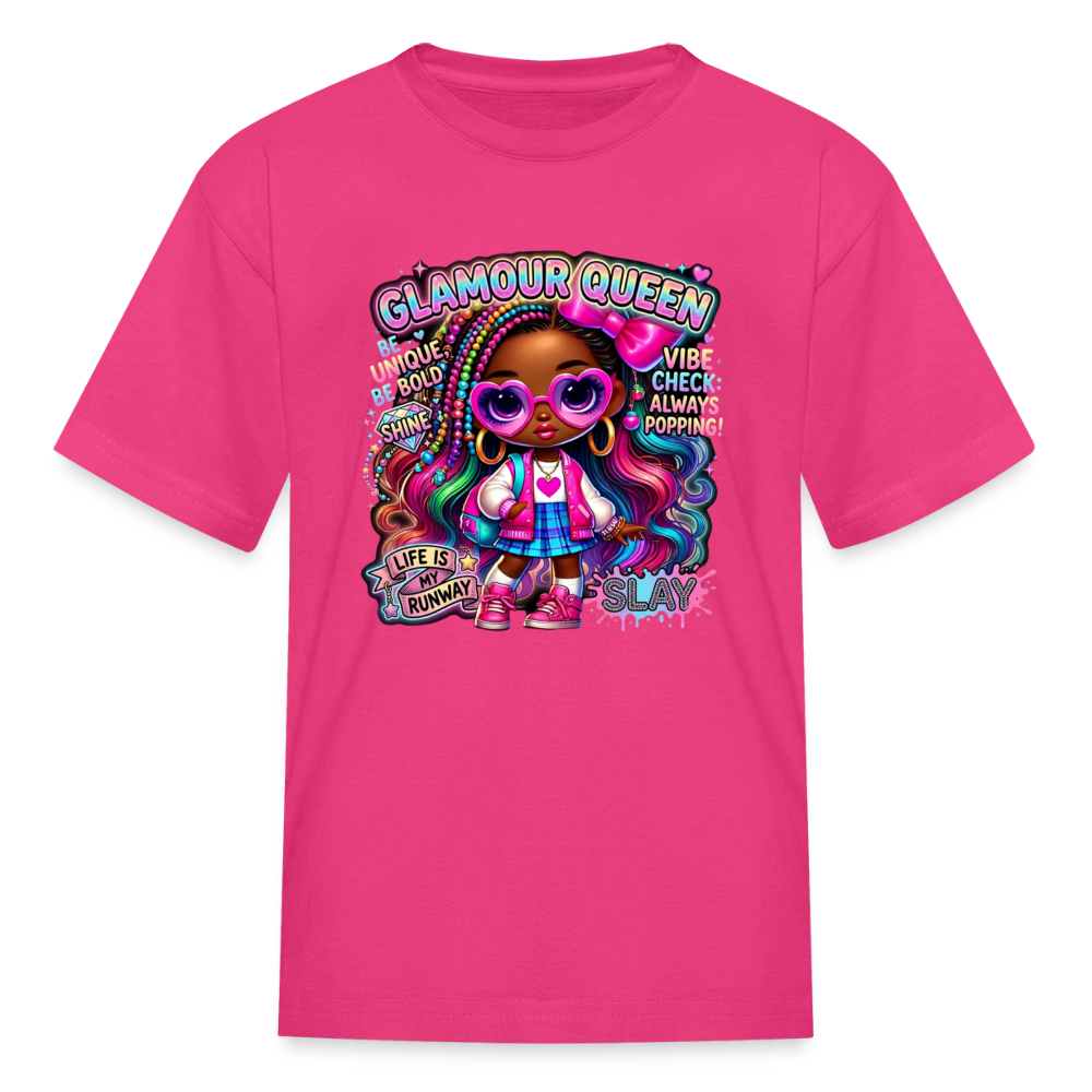 Black Girl Power - Glamour Queen Kids' T-Shirt - fuchsia