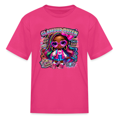 Black Girl Power - Glamour Queen Kids' T-Shirt - fuchsia