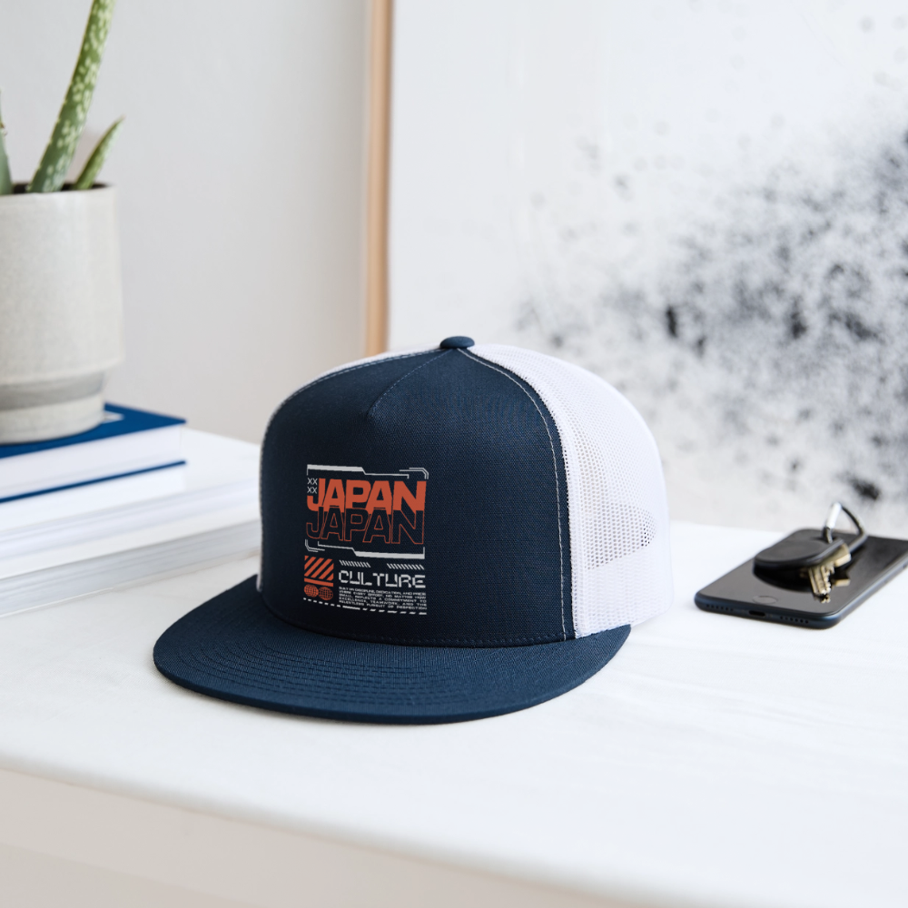 Japan Culture - Trucker Hat - navy/white