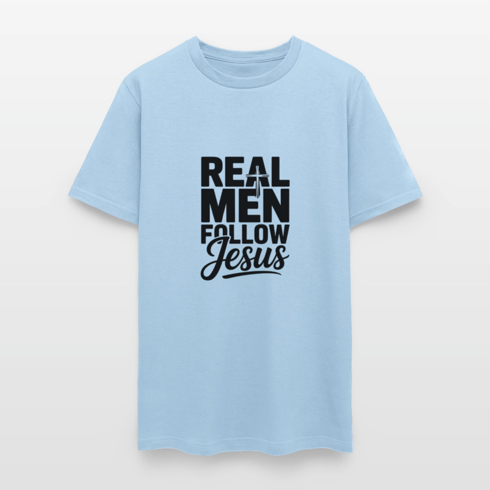 Real Men -  men's T-Shirt - powder blue