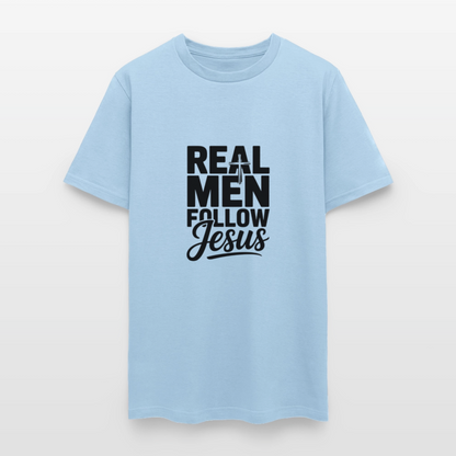 Real Men -  men's T-Shirt - powder blue