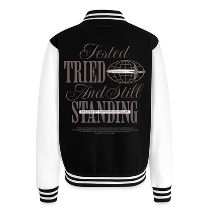 Still Standing - Letterman Jacket - black/white