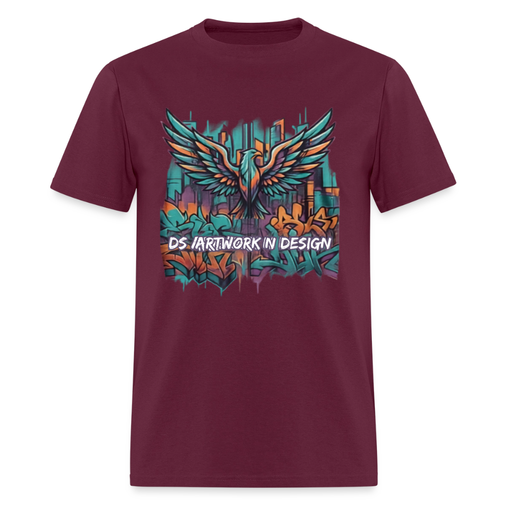 Graffiti Eagle - Men's T-Shirt - burgundy