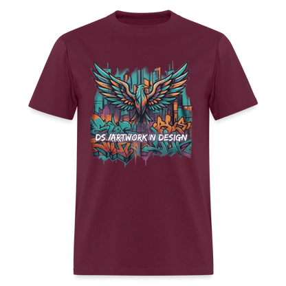 Graffiti Eagle - Men's T-Shirt - burgundy