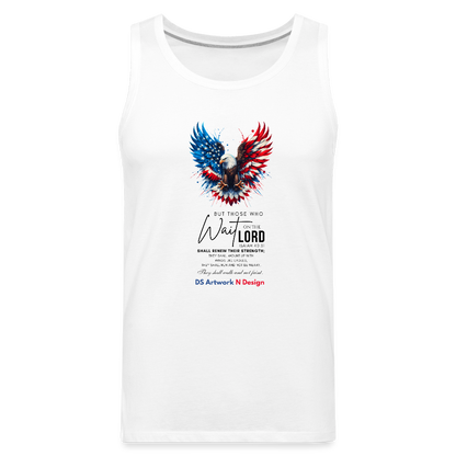 Mount on Eagles wings - Men’s Premium Tank - white
