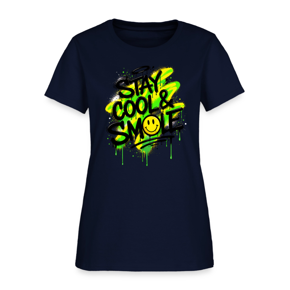Stay Cool - Graffiti Women's T-Shirt - navy