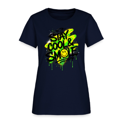 Stay Cool - Graffiti Women's T-Shirt - navy