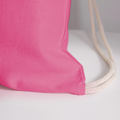 Made in Texas - Cotton Drawstring Bag - pink