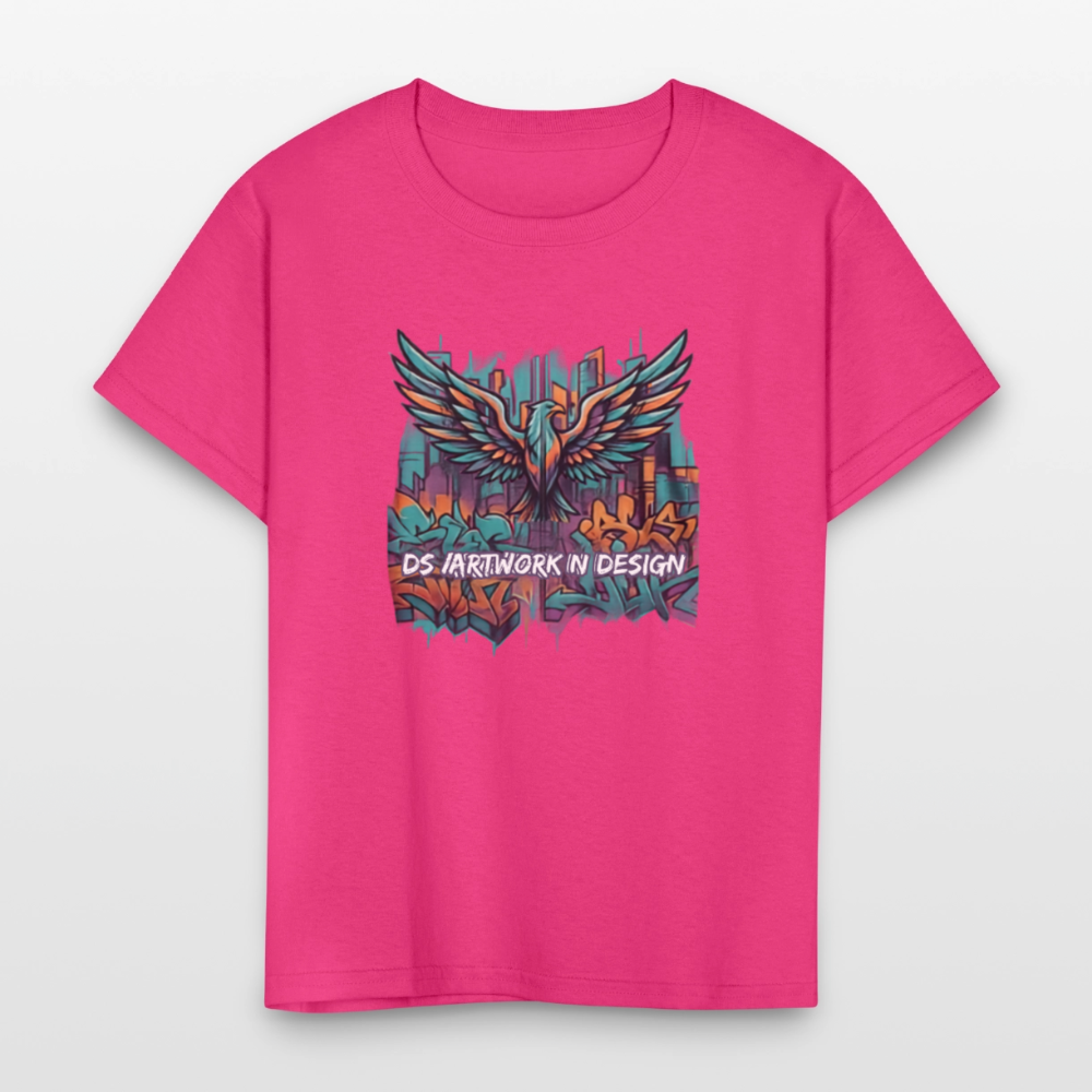 Graffiti Eagle - Kids' T-Shirt - fuchsia