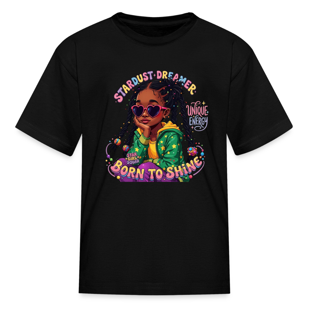 Black Girl Power - Born to Shine Kids' T-Shirt - black