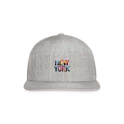 NY Color - Snapback Baseball Cap - heather gray