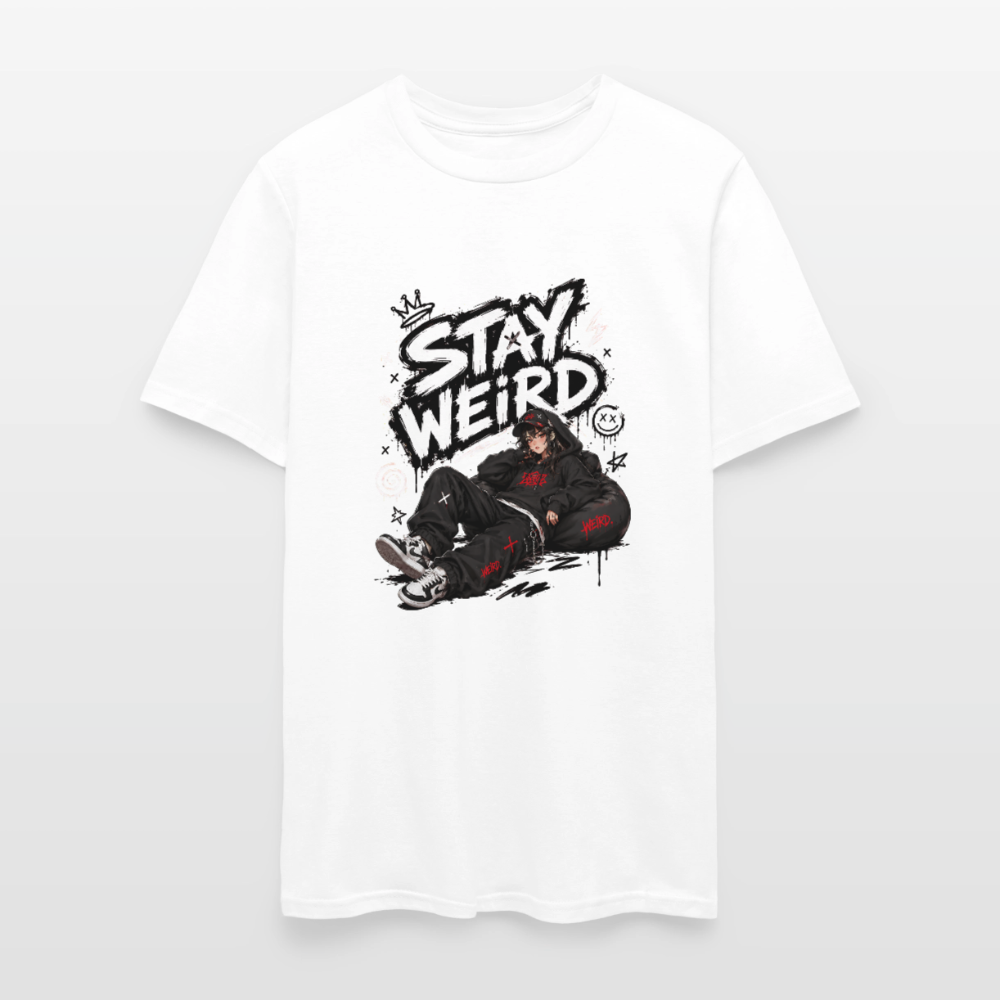 Stay Weird - Graffiti Men's T-Shirt - white