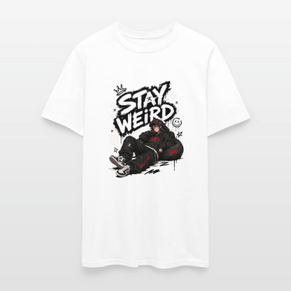 Stay Weird - Graffiti Men's T-Shirt - white
