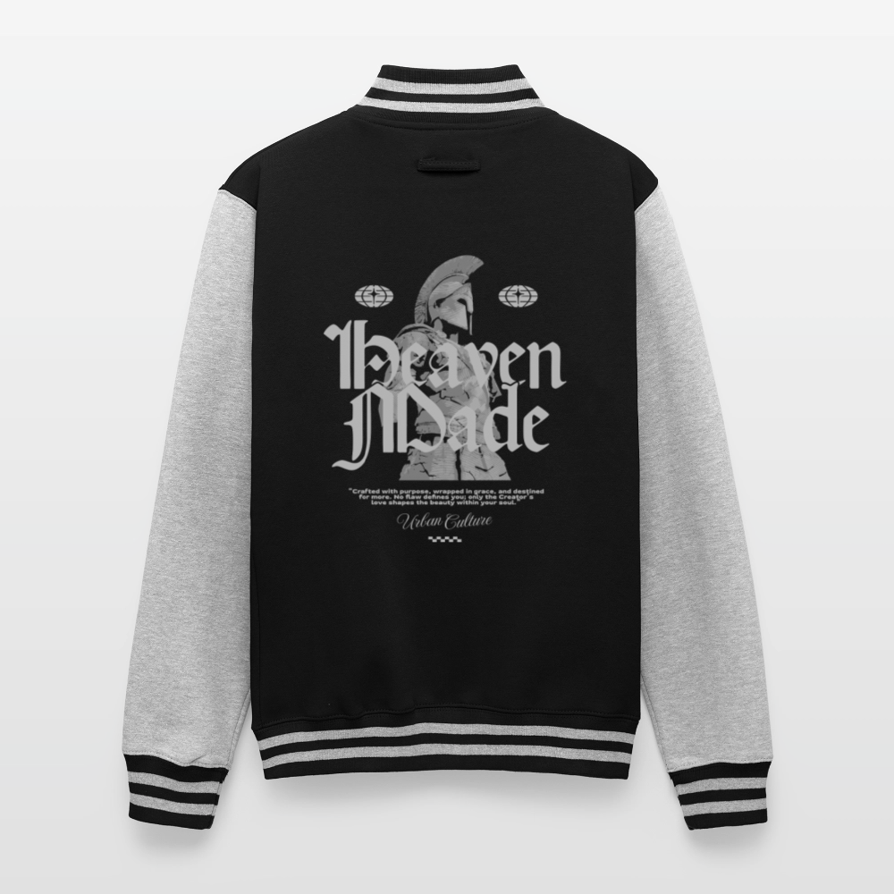 Heaven Made - Letterman Jacket - black/heather grey