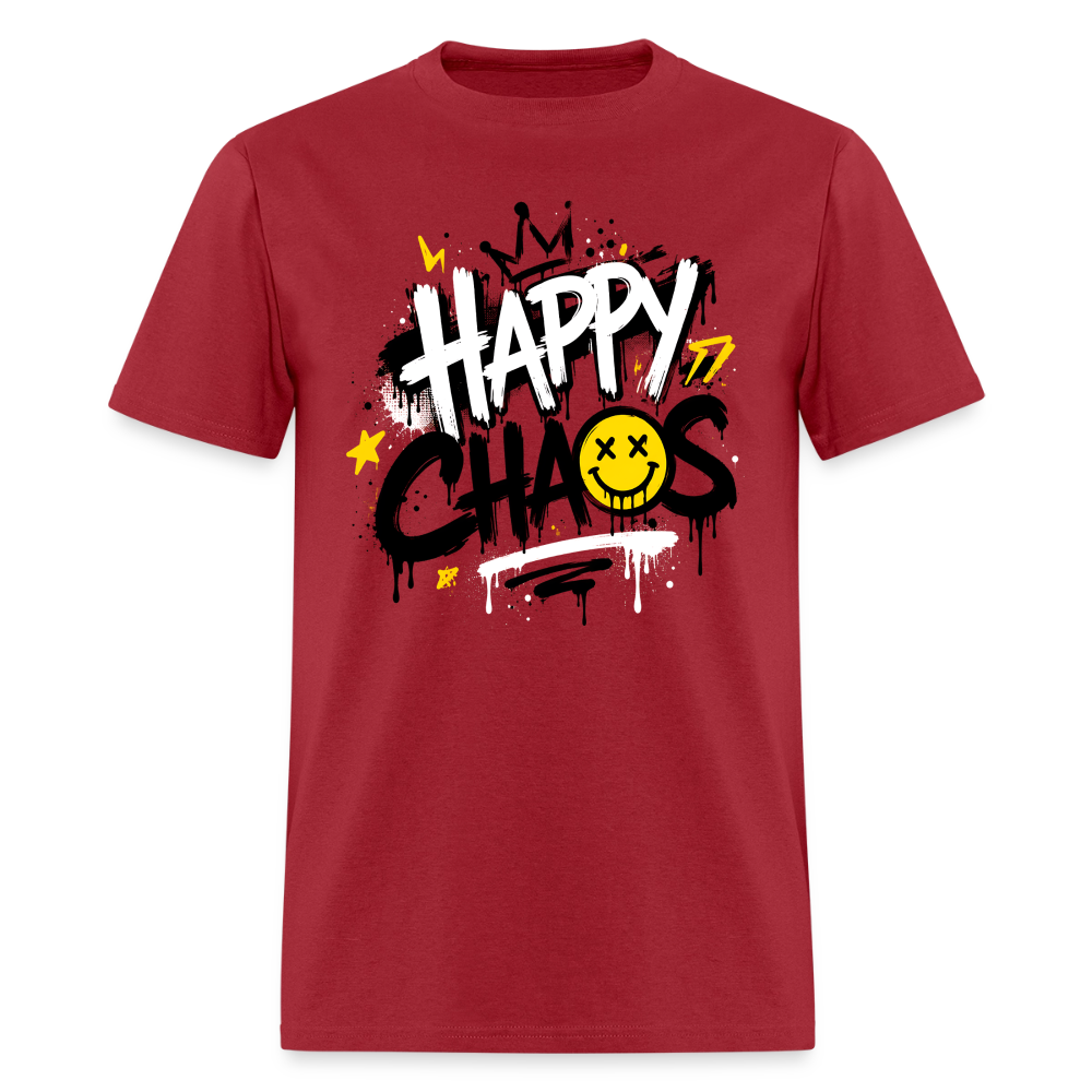 Happy Chaos - Graffiti Men's T-Shirt - true red