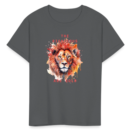 Bold Lion - Kids T-Shirt - charcoal
