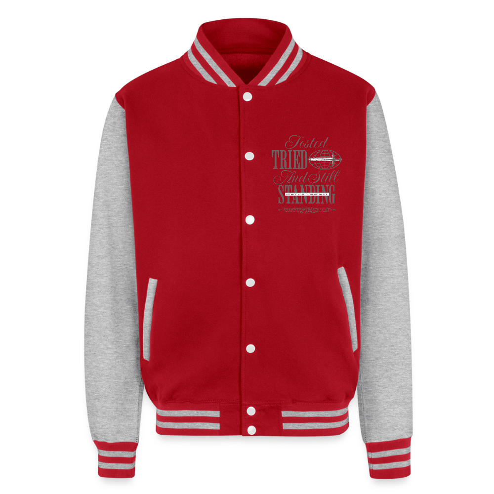Still Standing - Letterman Jacket - red/heather grey