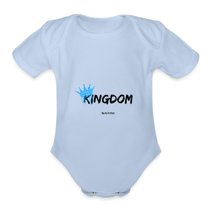 Kingdom Business -  Short Sleeve Baby Onesie - sky
