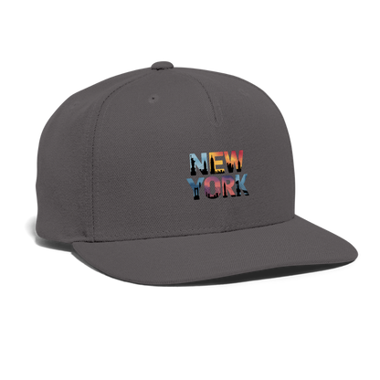 NY Color - Snapback Baseball Cap - dark grey