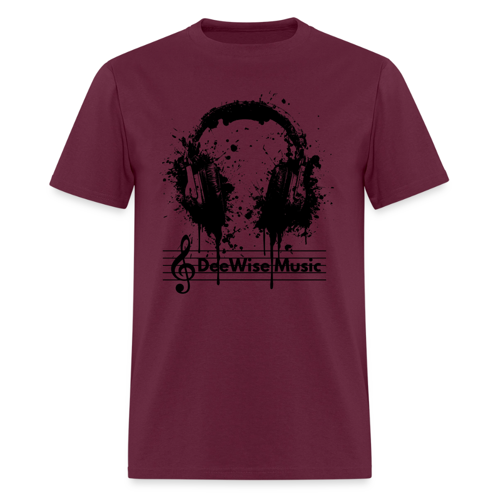 DeeWise Music - Headphones T-Shirt - burgundy