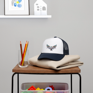 Graffiti Eagles - Kid's Trucker Cap - white/navy