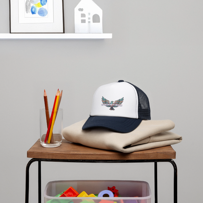 Graffiti Eagles - Kid's Trucker Cap - white/navy